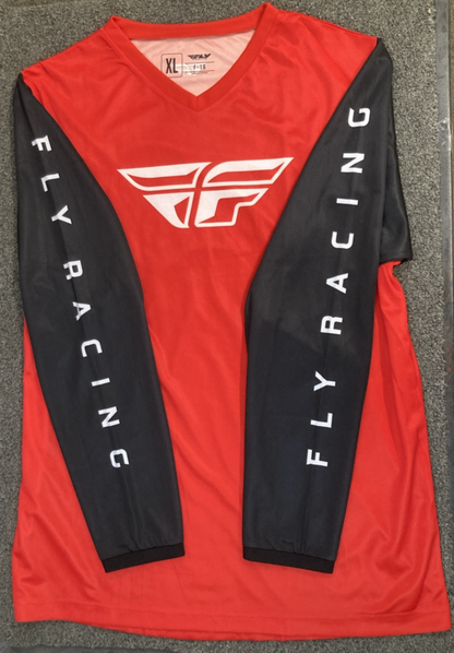 NEW GENUINE FLY RACING 376-924X F-16 JERSEY RED/BLACK MENS XLARGE