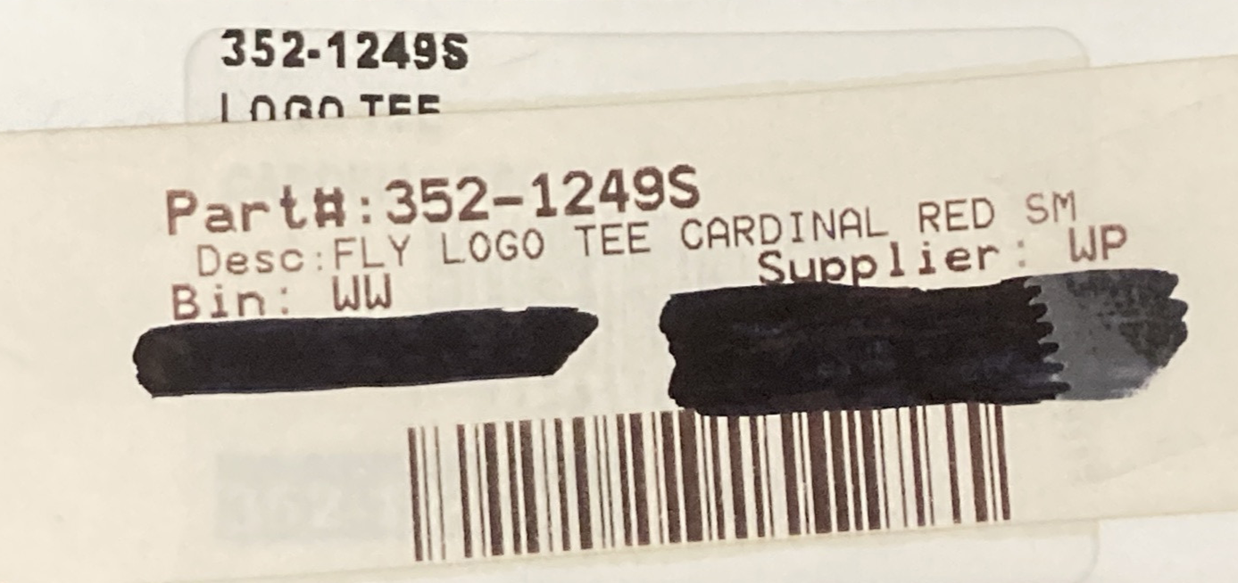 NEW GENUINE FLY RACING 352-1249S LOGO T-SHIRT CARDINAL RED MENS SMALL
