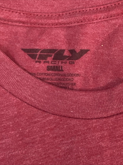 NEW GENUINE FLY RACING 352-1249S LOGO T-SHIRT CARDINAL RED MENS SMALL