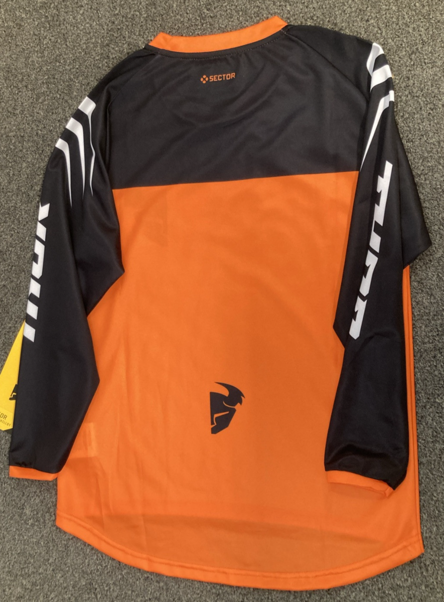 NEW GENUINE THOR 2912-1564 Sector Zones MX Jersey ORANGE/BLACK Youth LG