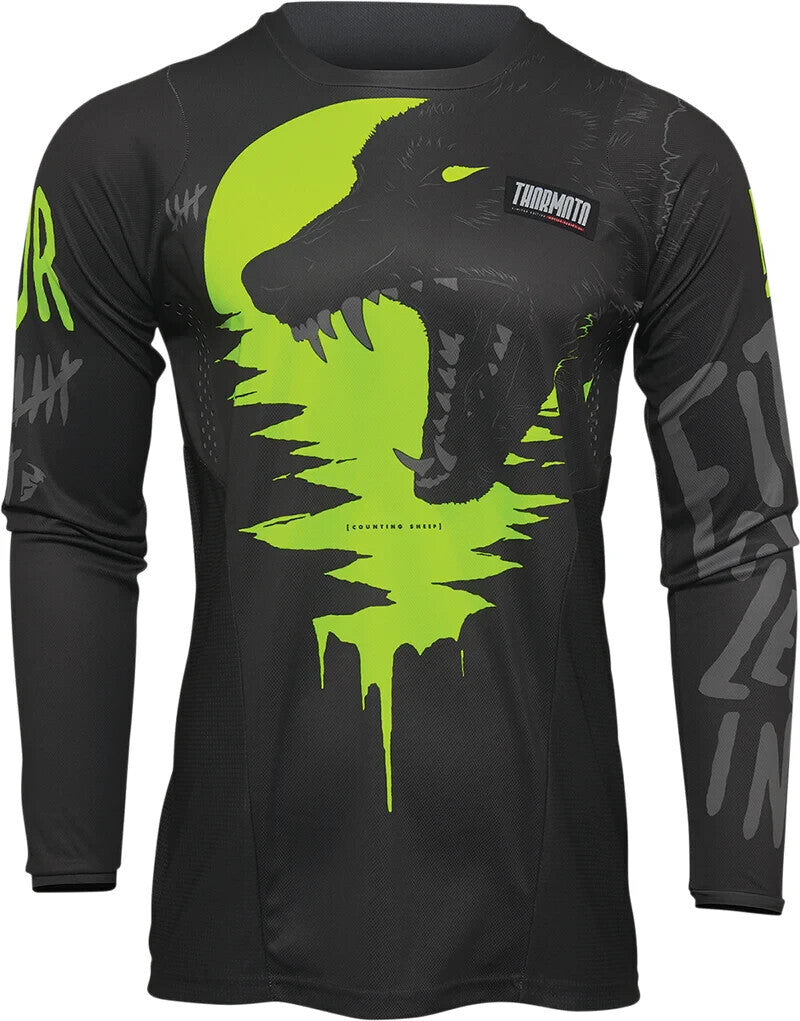 NEW GENUINE THOR 2912-2075 Pulse Counting Sheep Jersey Charcoal/Acid Youth 2XS