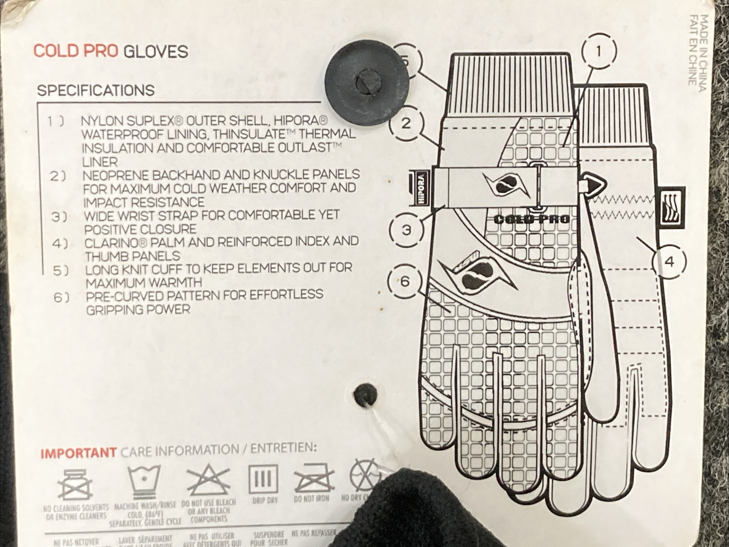 NEW GENUINE MSR 32-9985 GLOVES COLD PRO BLACK LARGE