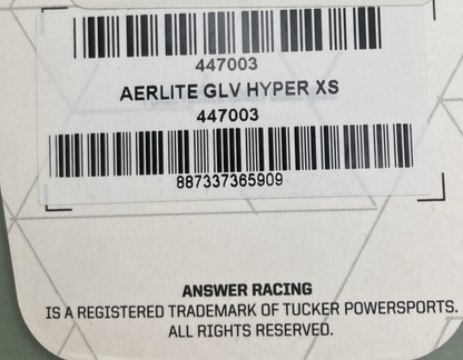 NEW GENUINE ANSWER AERLITE GLOVES HYPER GREEN MENS XS