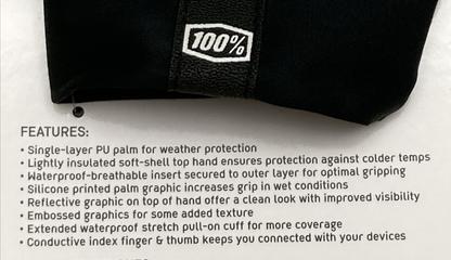 NEW GENUINE HYDROMATIC 10010-001-11 GLOVES BRISKER BLACK MENS MEDIUM