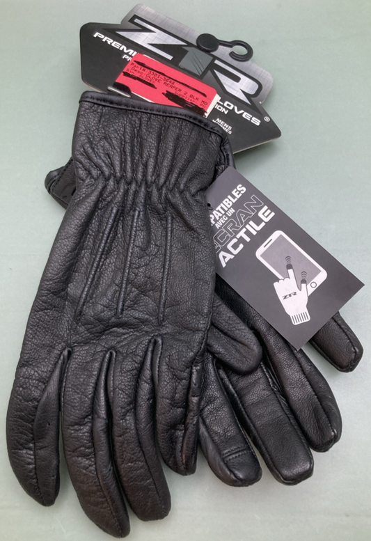 NEW GENUINE Z1R 3301-3648 GLOVES REAPER 2 BLACK LEATHER MENS MEDIUM SZ 8
