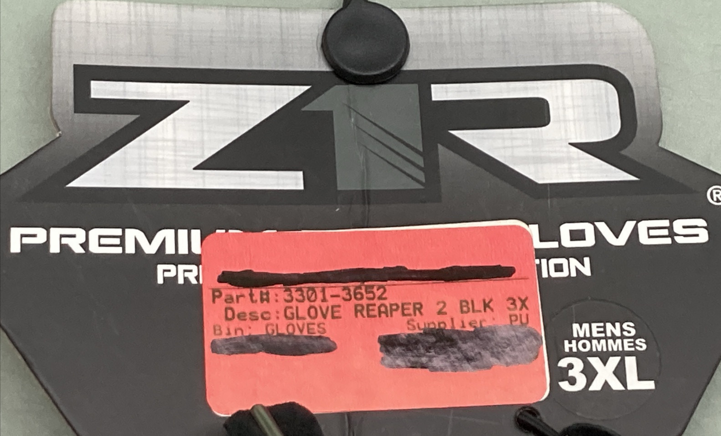 NEW GENUINE Z1R 3301-3652 GLOVES REAPER 2 BLACK LEATHER MENS 3XL SZ 12