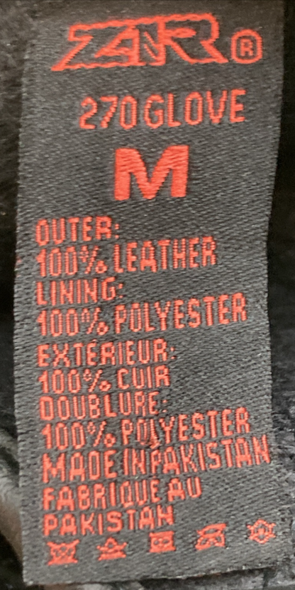 NEW GENUINE Z1R 3301-2607 GLOVES 270 Non-Perforated BLACK LEATHER MENS MEDIUM