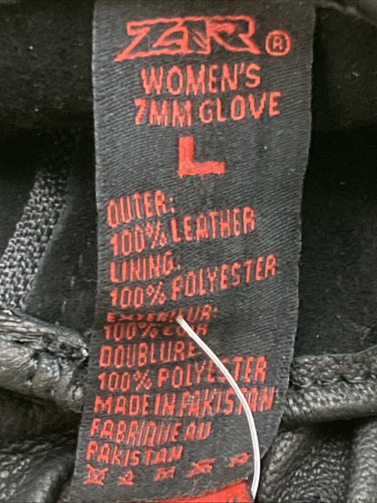 NEW GENUINE Z1R 3302-0485 Gloves 7mm Leather  Zippered Back Black Womens Large