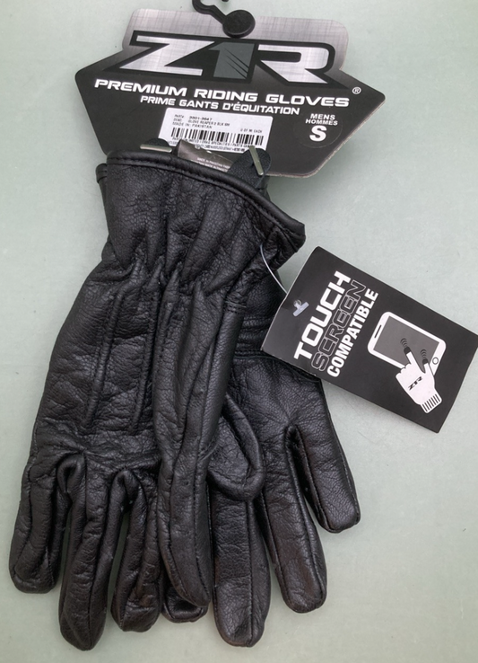 NEW GENUINE Z1R 3301-3647 GLOVES REAPER 2 BLACK LEATHER MENS SMALL SZ 7