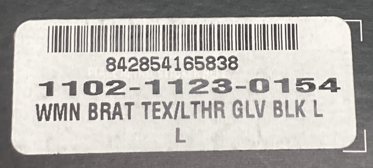 NEW GENUINE SPEED AND STRENGTH 1102-1123-0154 BRAT GLOVES BLACK WOMENS LG