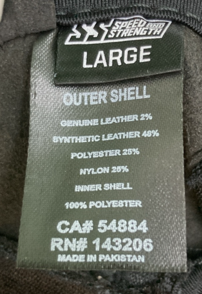 NEW GENUINE SPEED AND STRENGTH 1102-1123-0154 BRAT GLOVES BLACK WOMENS LG