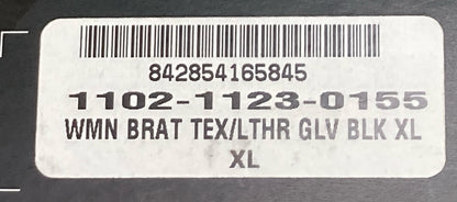 NEW GENUINE SPEED AND STRENGTH 1102-1123-0155 BRAT GLOVES BLACK WOMENS XL