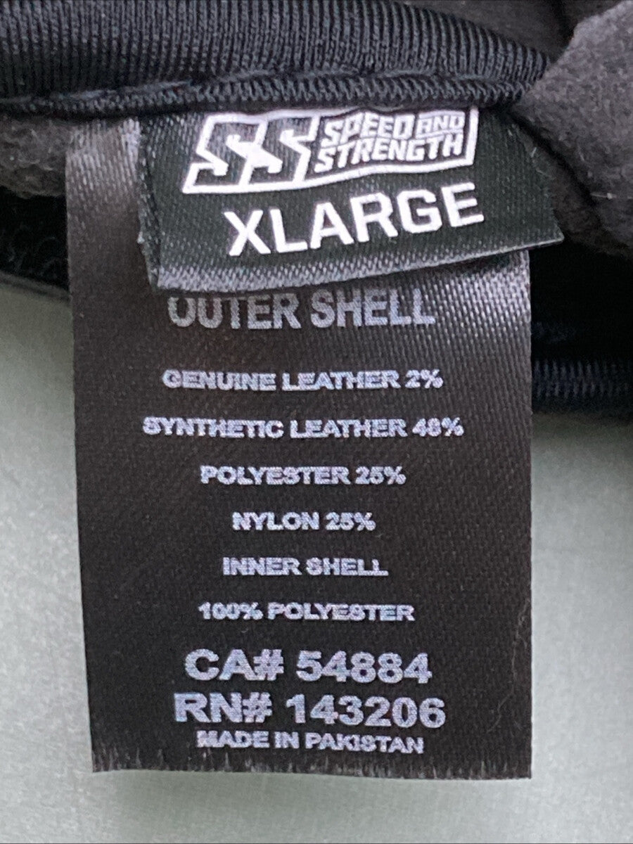 NEW GENUINE SPEED AND STRENGTH 1102-1123-0155 BRAT GLOVES BLACK WOMENS XL