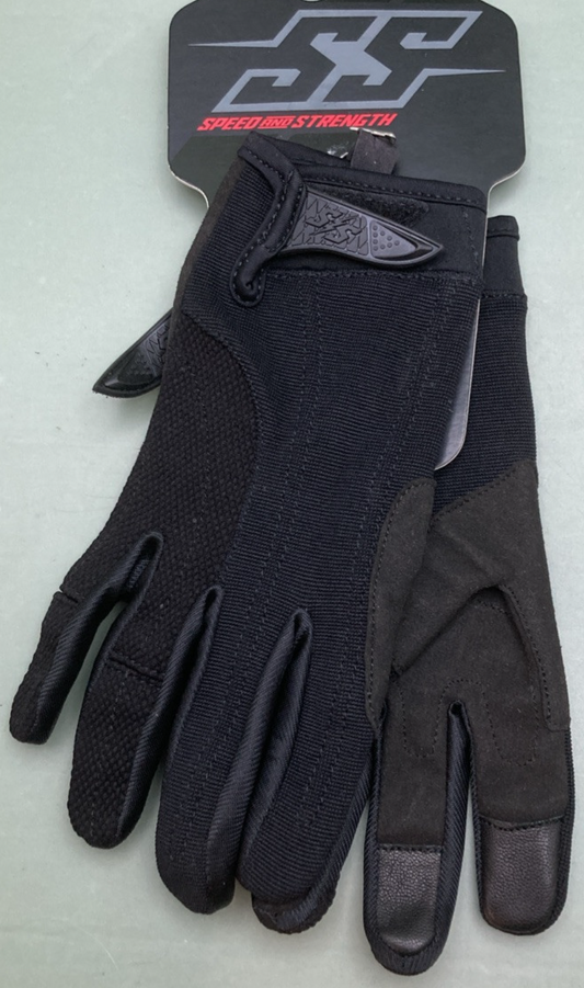 NEW GENUINE SPEED AND STRENGTH 1102-1123-0156 BRAT GLOVES BLACK WOMENS 2XL