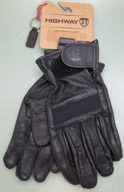 NEW GENUINE HIGHWAY 21 489-00173X GLOVES Jab Perforated BLACK MENS 3XL