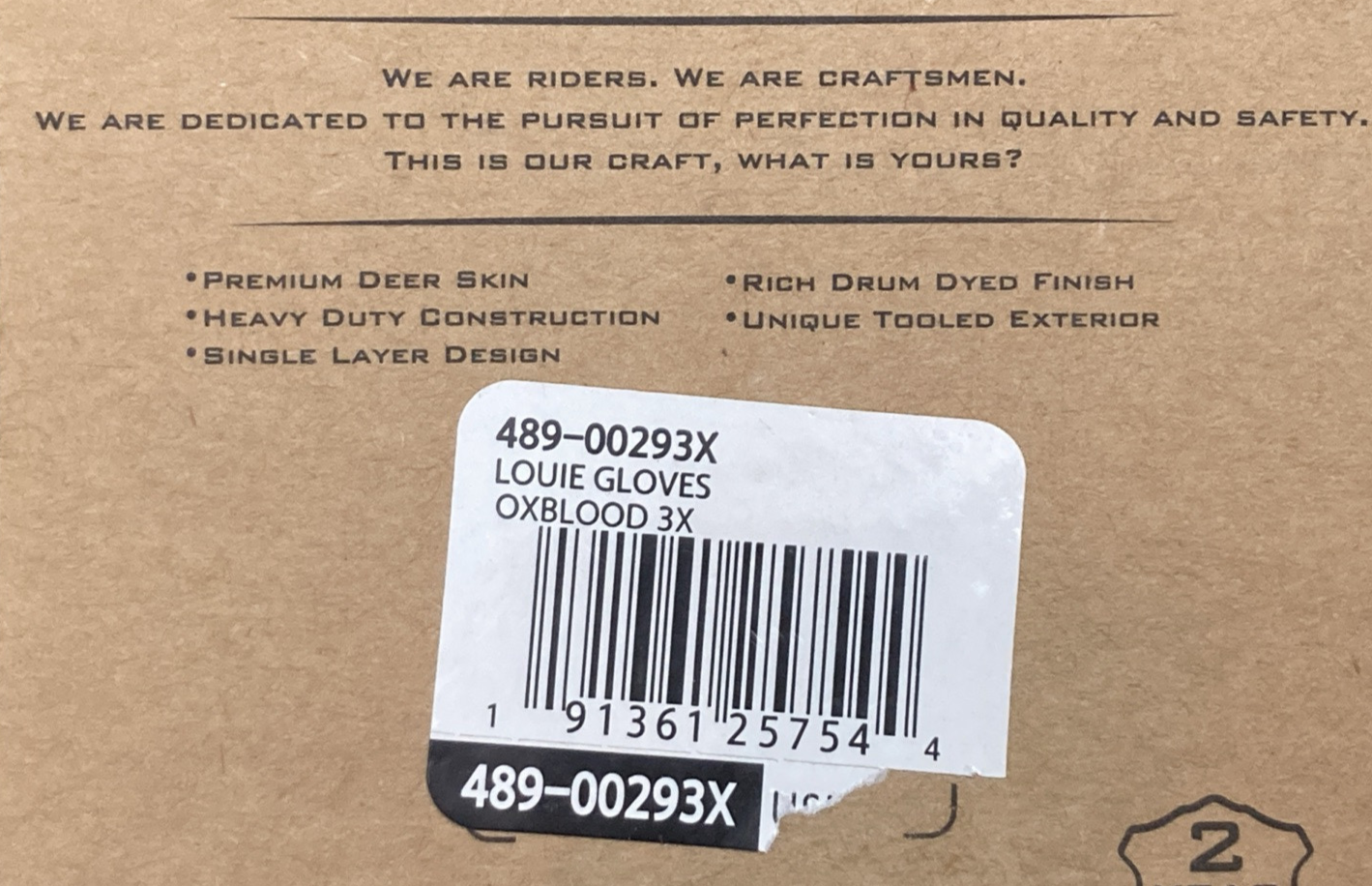 NEW GENUINE HIGHWAY 21 489-00293X GLOVES LOUIE OXBLOOD LEATHER MENS 3XL
