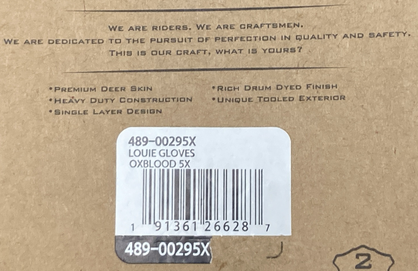 NEW GENUINE HIGHWAY 21 489-00295X GLOVES LOUIE OXBLOOD LEATHER MENS 5XL