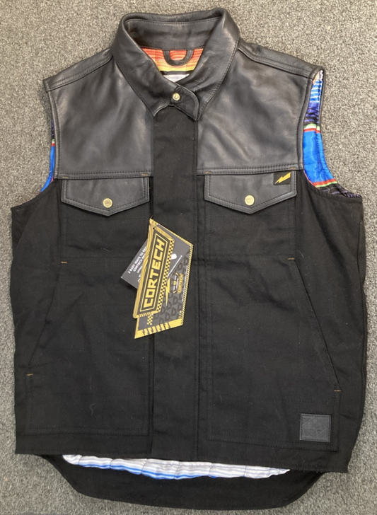 NEW GENUINE CORTECH 8106-0105-04 BANDITO VEST BOULEVARD BLACK MENS SMALL