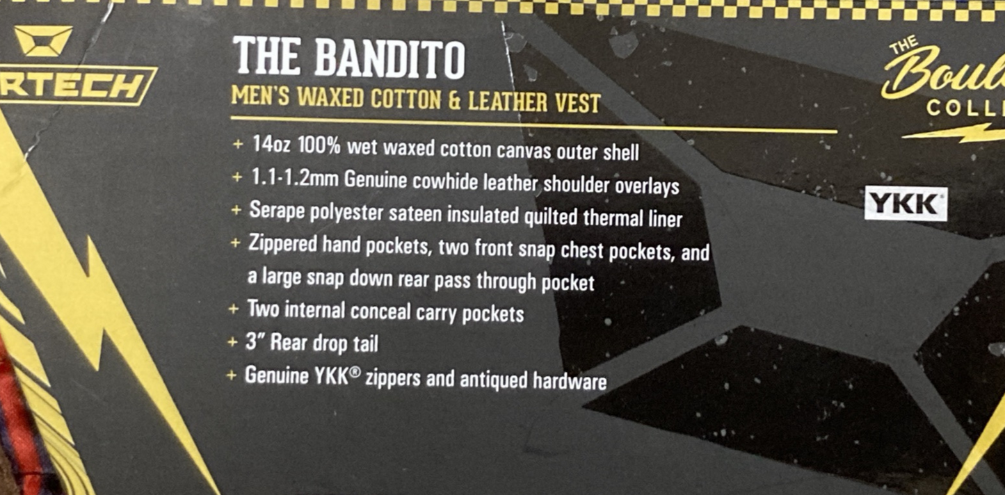 NEW GENUINE CORTECH 8106-0114-09 BANDITO VEST BOULEVARD BROWN MENS 3XL