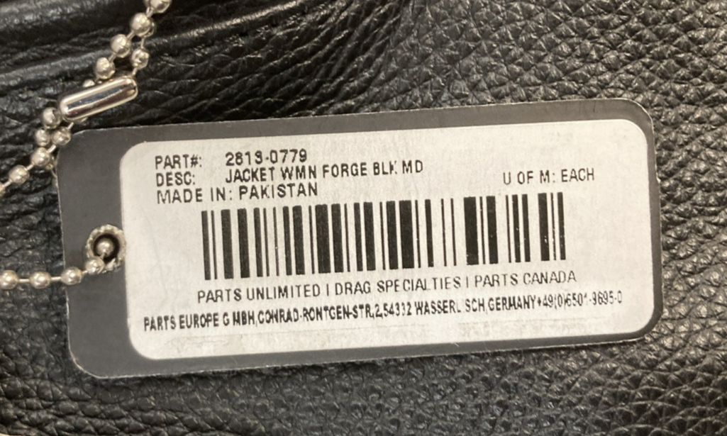 NEW GENUINE Z1R 2813-0779 Forge Leather Jacket Black Leather Women's Medium