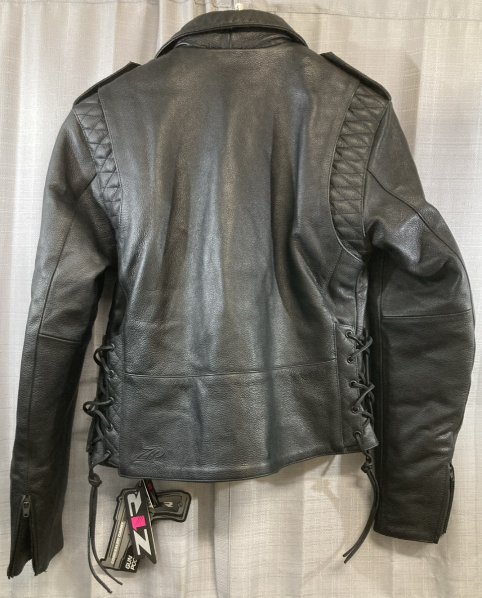 NEW GENUINE Z1R 2813-0779 Forge Leather Jacket Black Leather Women's Medium