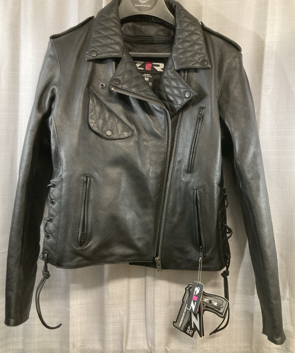 NEW GENUINE Z1R 2813-0779 Forge Leather Jacket Black Leather Women's Medium