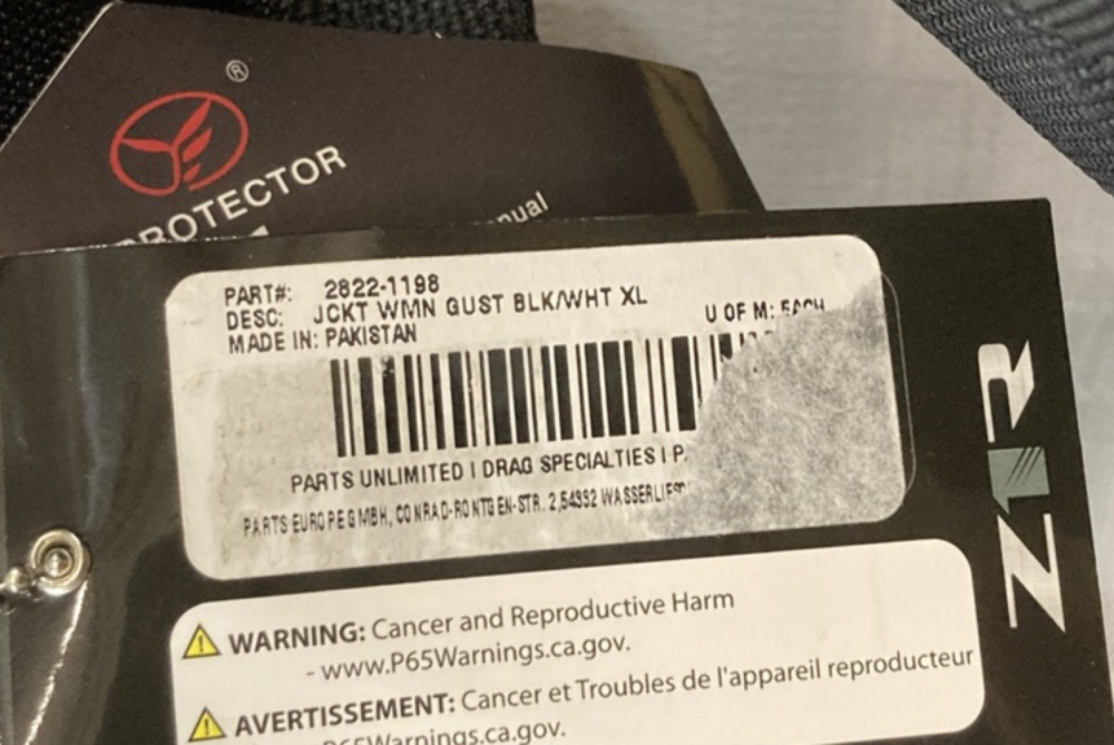 NEW GENUINE Z1R 2822-1198 Gust Mesh Jacket White Women's XL