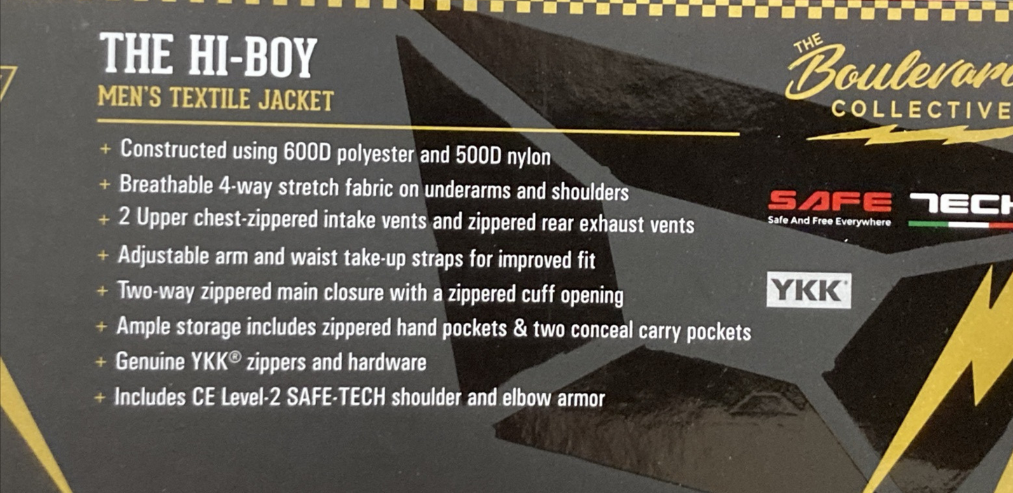 NEW GENUINE CORTECH 8100-2007-07 Hi-Boy Armored Jacket GRAY/BLACK MENS XL