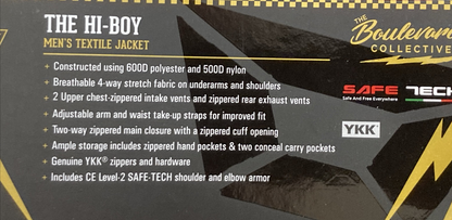 NEW GENUINE CORTECH 8100-2007-07 Hi-Boy Armored Jacket GRAY/BLACK MENS XL