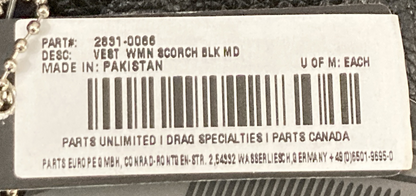 NEW GENUINE Z1R 2831-0066 Stella Scorch Riding Vest Black Leather Women's Medium