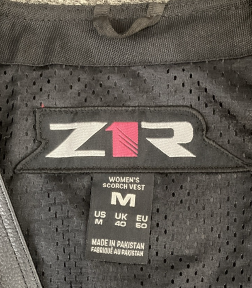 NEW GENUINE Z1R 2831-0066 Stella Scorch Riding Vest Black Leather Women's Medium