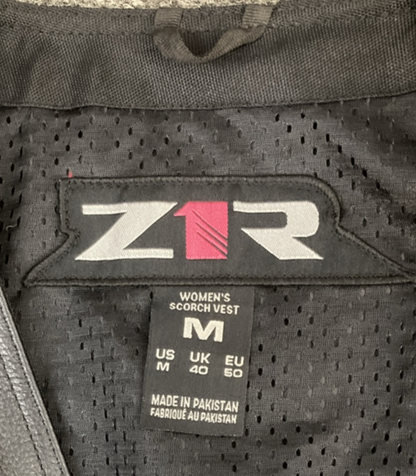 NEW GENUINE Z1R 2831-0066 Stella Scorch Riding Vest Black Leather Women's Medium