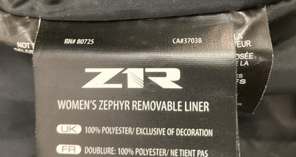 NEW GENUINE Z1R 2822-0988 Zephyr Jacket Black Women's 2XL