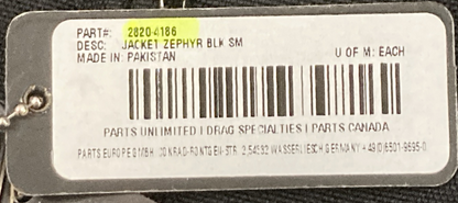 NEW GENUINE Z1R 2820-4186 Zephyr Jacket Black MENS SMALL