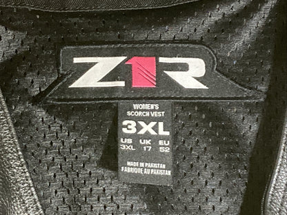 NEW GENUINE Z1R 2831-0070 Stella Scorch Riding Vest Black Leather Women's 3XL