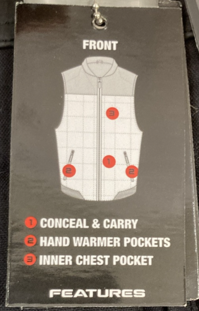 NEW GENUINE Z1R 2830-0584 Nufrat Vest BLACK LEATHER/CANVAS MENS X-LARGE