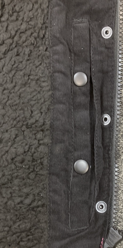 NEW GENUINE Z1R 2831-0093 FRISKE VEST BLACK CORDUROY/FLEECE WOMENS LARGE