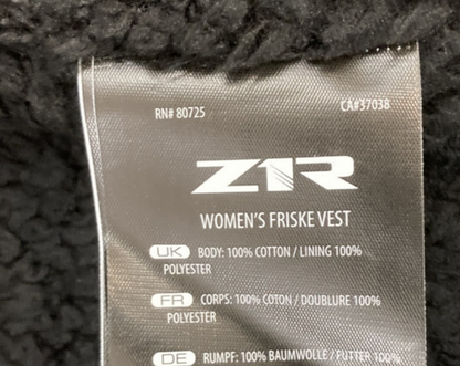 NEW GENUINE Z1R 2831-0093 FRISKE VEST BLACK CORDUROY/FLEECE WOMENS LARGE