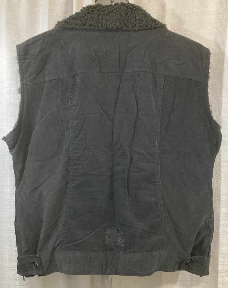 NEW GENUINE Z1R 2831-0093 FRISKE VEST BLACK CORDUROY/FLEECE WOMENS LARGE