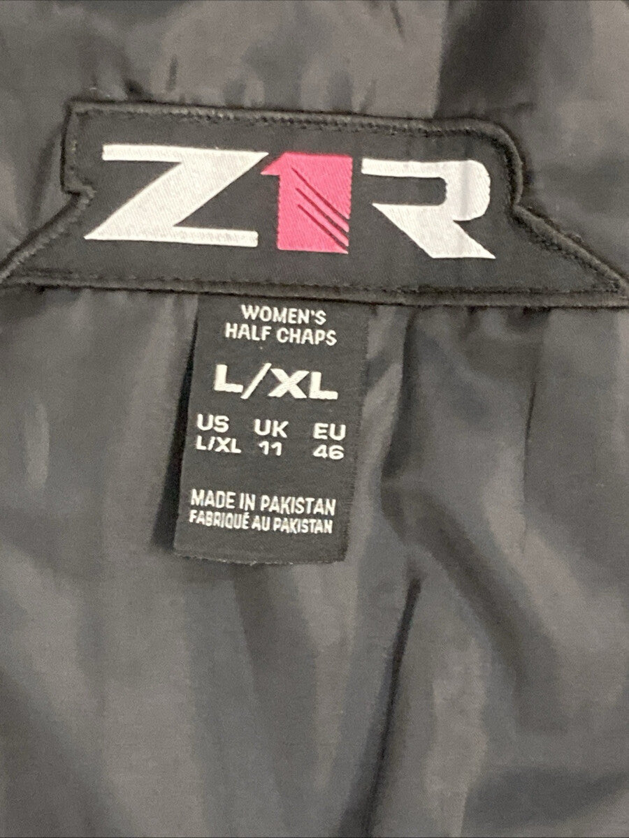 NEW GENUINE Z1R 2815-0093 Half Chaps Black Leather Women's L/XL