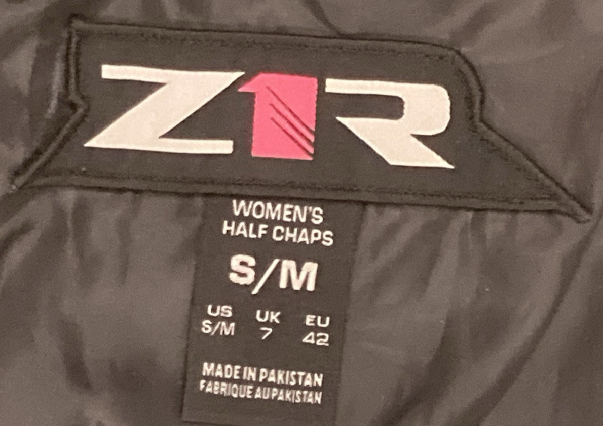 NEW GENUINE Z1R 2815-0092 Half Chaps Black Leather Women's SM/MD