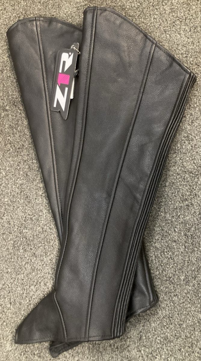 NEW GENUINE Z1R 2815-0094 Half Chaps Black Leather Women's 2X/3X