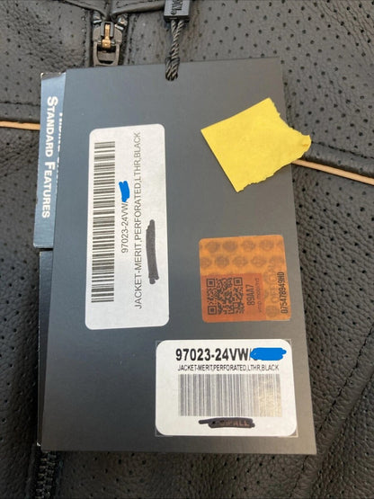 NEW GENUINE HARLEY DAVIDSON 97023-24VW Merit Perforated Leather Riding Jacket