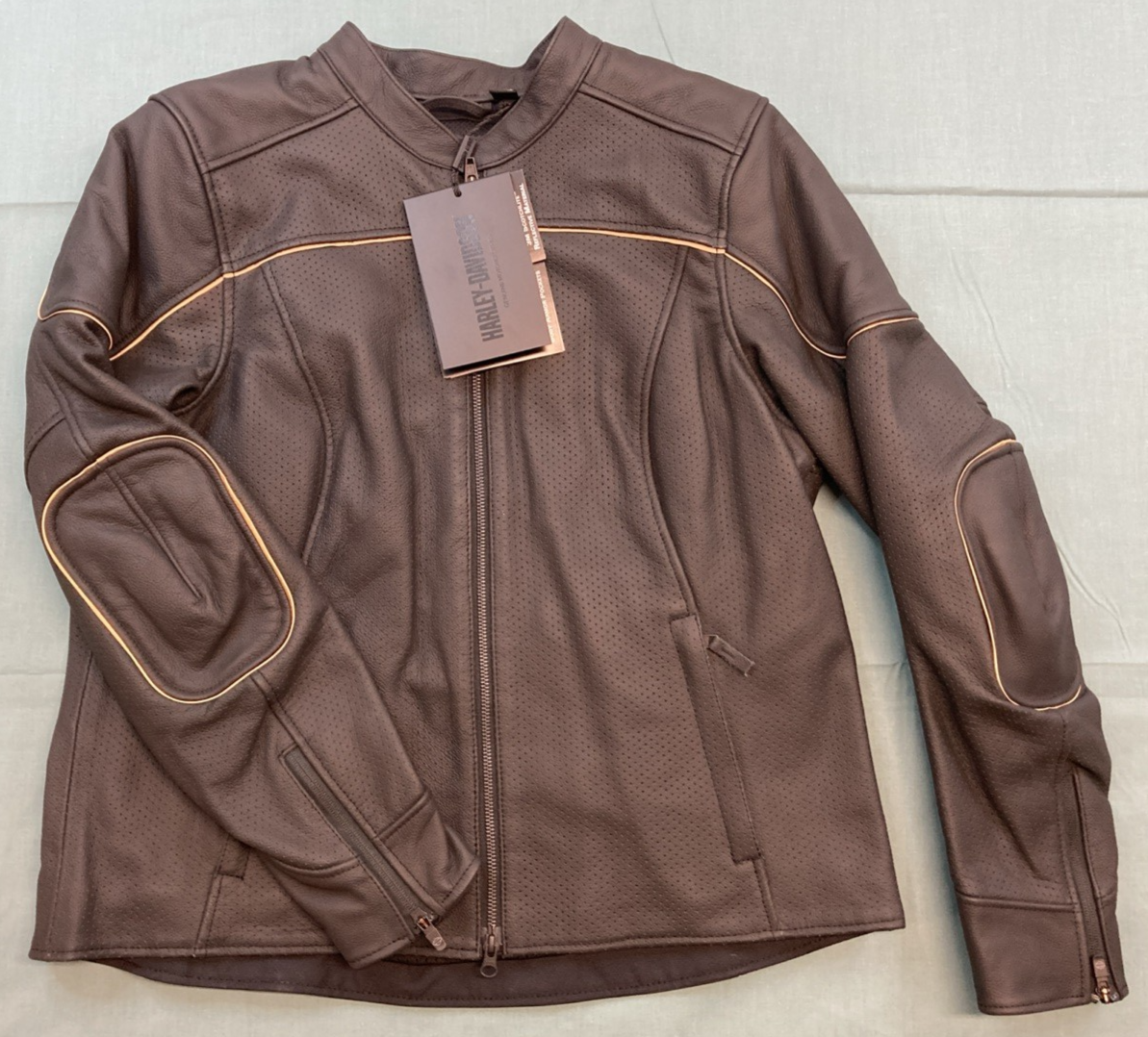 NEW GENUINE HARLEY DAVIDSON 97023-24VW Merit Perforated Leather Riding Jacket
