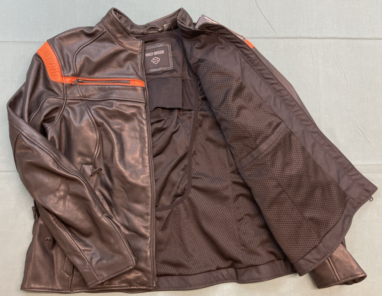 NEW GENUINE HARLEY DAVIDSON 98017-24VW Triple Vent System 2.0 Leather Riding Jac