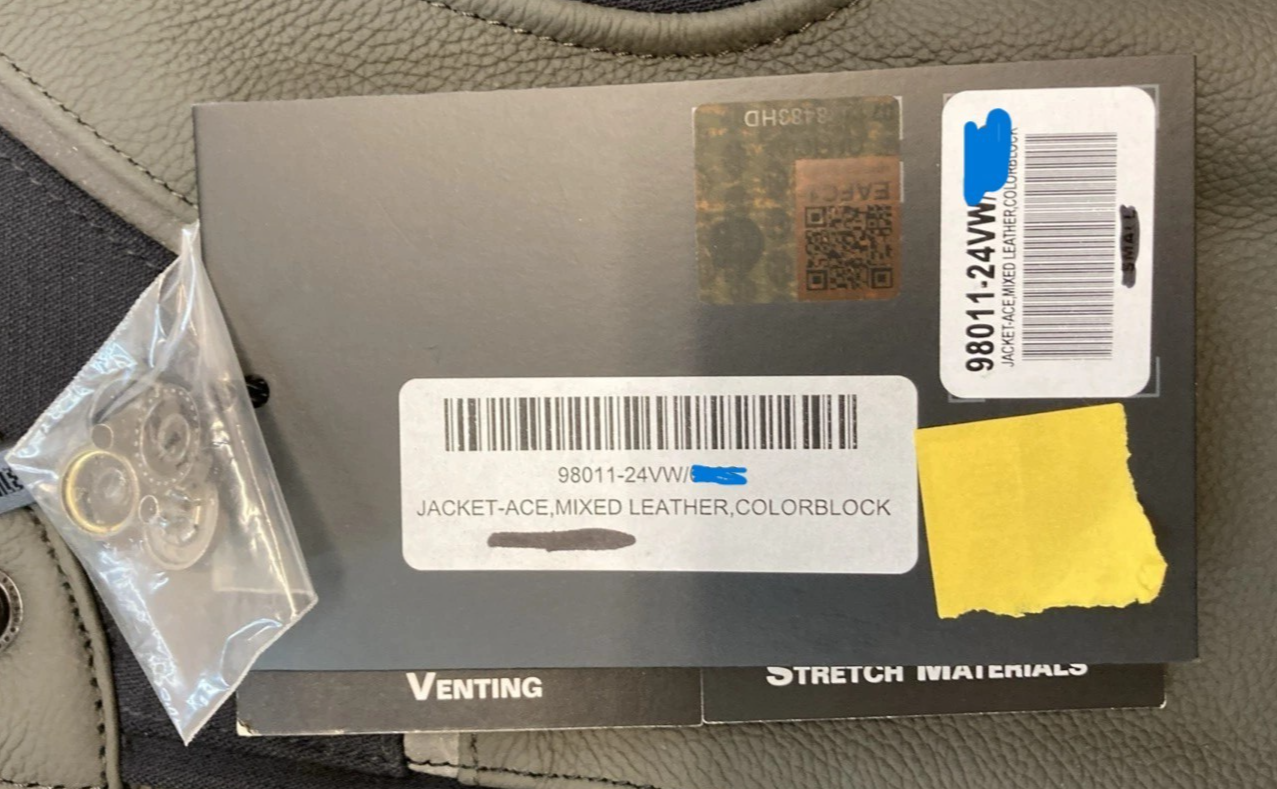 NEW GENUINE HARLEY DAVIDSON 98011-24VW/000M Ace Mixed Leather Riding Jacket