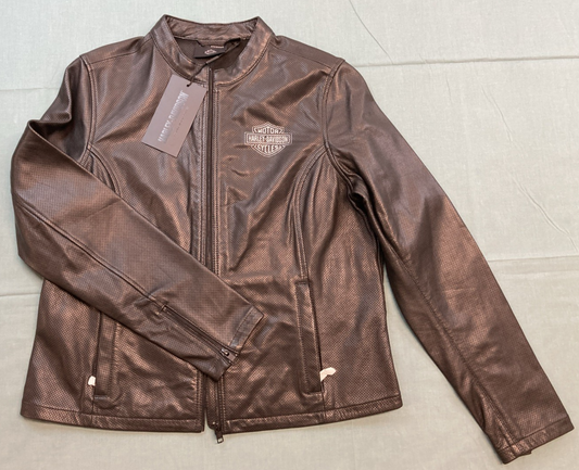 NEW GENUINE HARLEY DAVIDSON 97006-24VW/002L Factory Perforated Leather Jacket