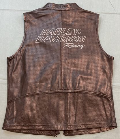 NEW GENUINE HARLEY DAVIDSON 97006-24VW/000M Women´s Leather Vest Factory Perfora