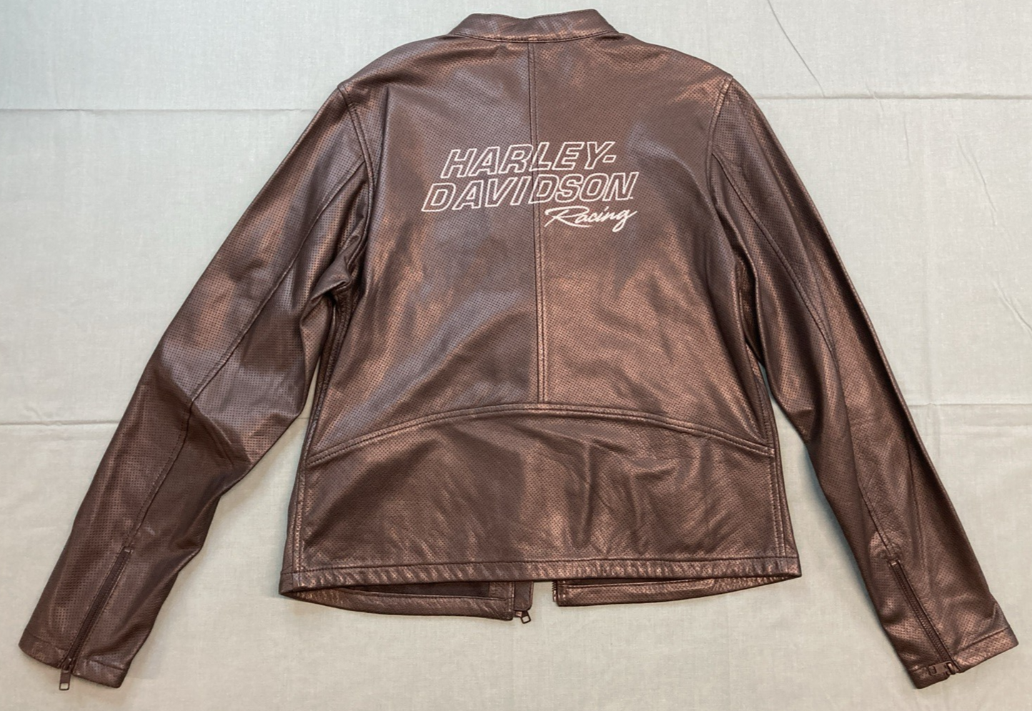 NEW GENUINE HARLEY DAVIDSON 97006-24VW WOMAN'S LG Factory Perforated Leathe