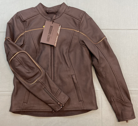 NEW GENUINE HARLEY DAVIDSON 97023-24VW WOMAN'S MED Perforated Leather Ridin